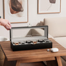 6 Slot Watch Display Case with Glass Lid