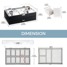 2-Layer 6 Slot Watch Display Case With Clear Acrylic Lid & Drawer