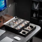 2-Layer 6 Slot Watch Display Case With Clear Acrylic Lid & Drawer
