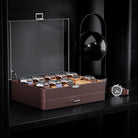 2-Layer 6 Slot Watch Display Case With Clear Acrylic Lid & Drawer