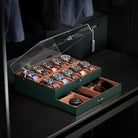 2-Layer 6 Slot Watch Display Case With Clear Acrylic Lid & Drawer