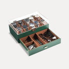 2-Layer 6 Slot Watch Display Case With Clear Acrylic Lid & Drawer