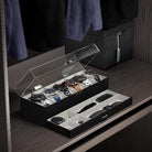 2-Layer 6 Slot Watch Display Case With Clear Acrylic Lid & Drawer