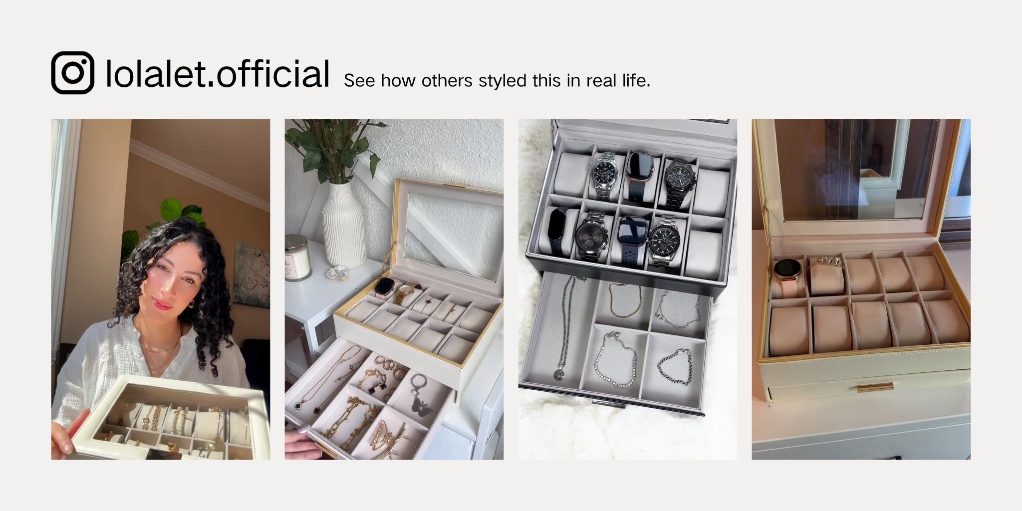 10 Slot Watch Display Case with Drawer