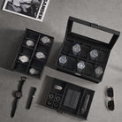 3-Layer Multi-Function Watch Display Case with Glass Lid (20 Slots)