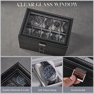 3-Layer Multi-Function Watch Display Case with Glass Lid (20 Slots)