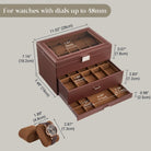 3-Layer Multi-Function Watch Display Case with Glass Lid (20 Slots)