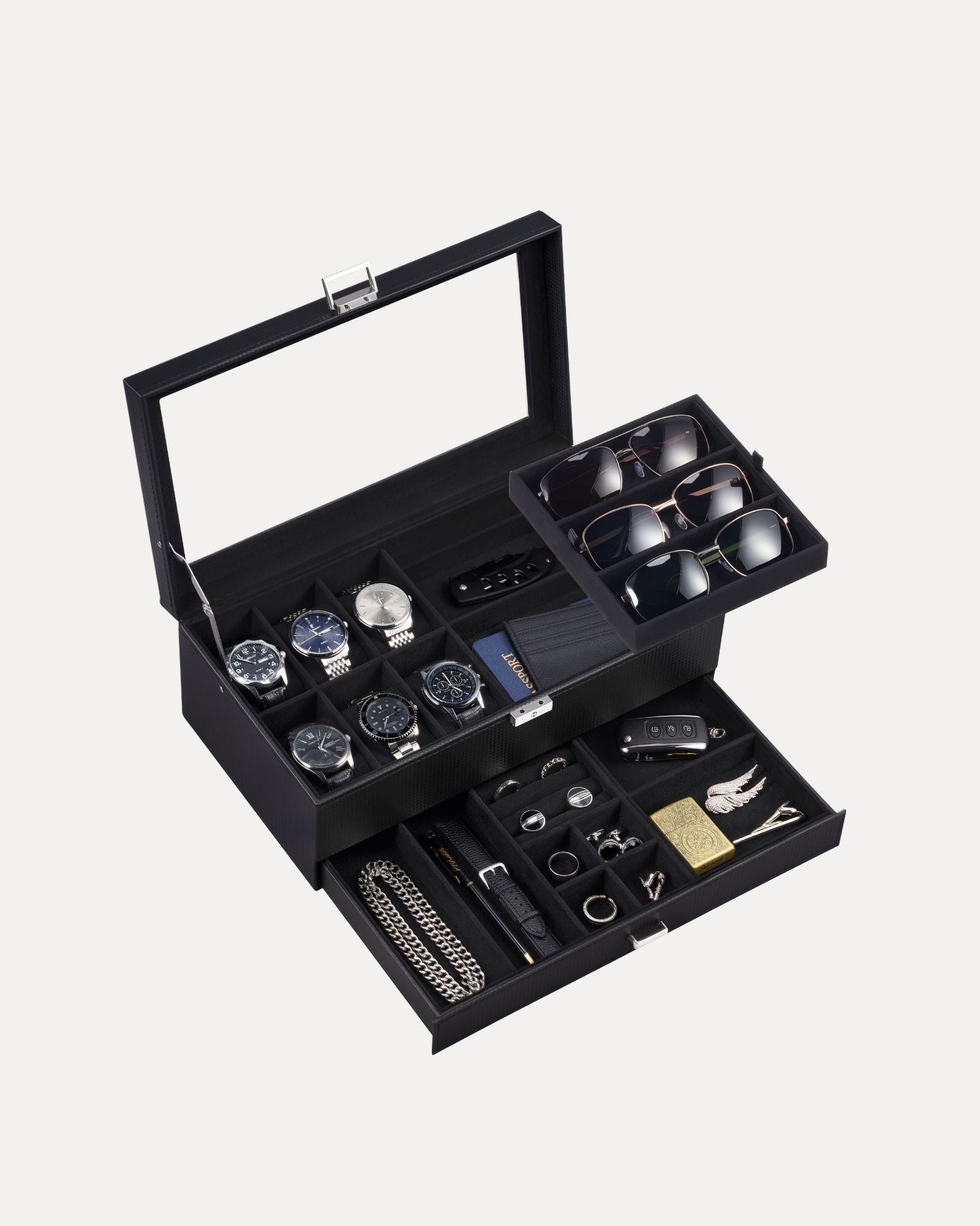 Multifunctional Double-Layer Accessories Organizer Box