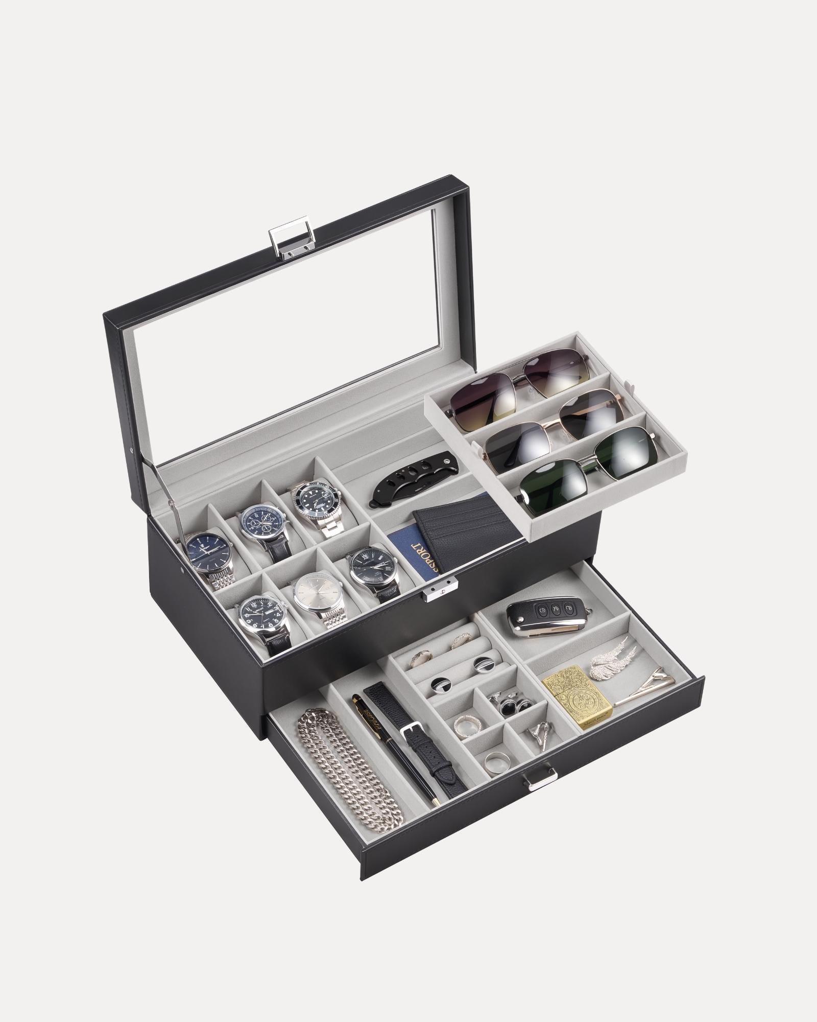 Multifunctional Double-Layer Accessories Organizer Box