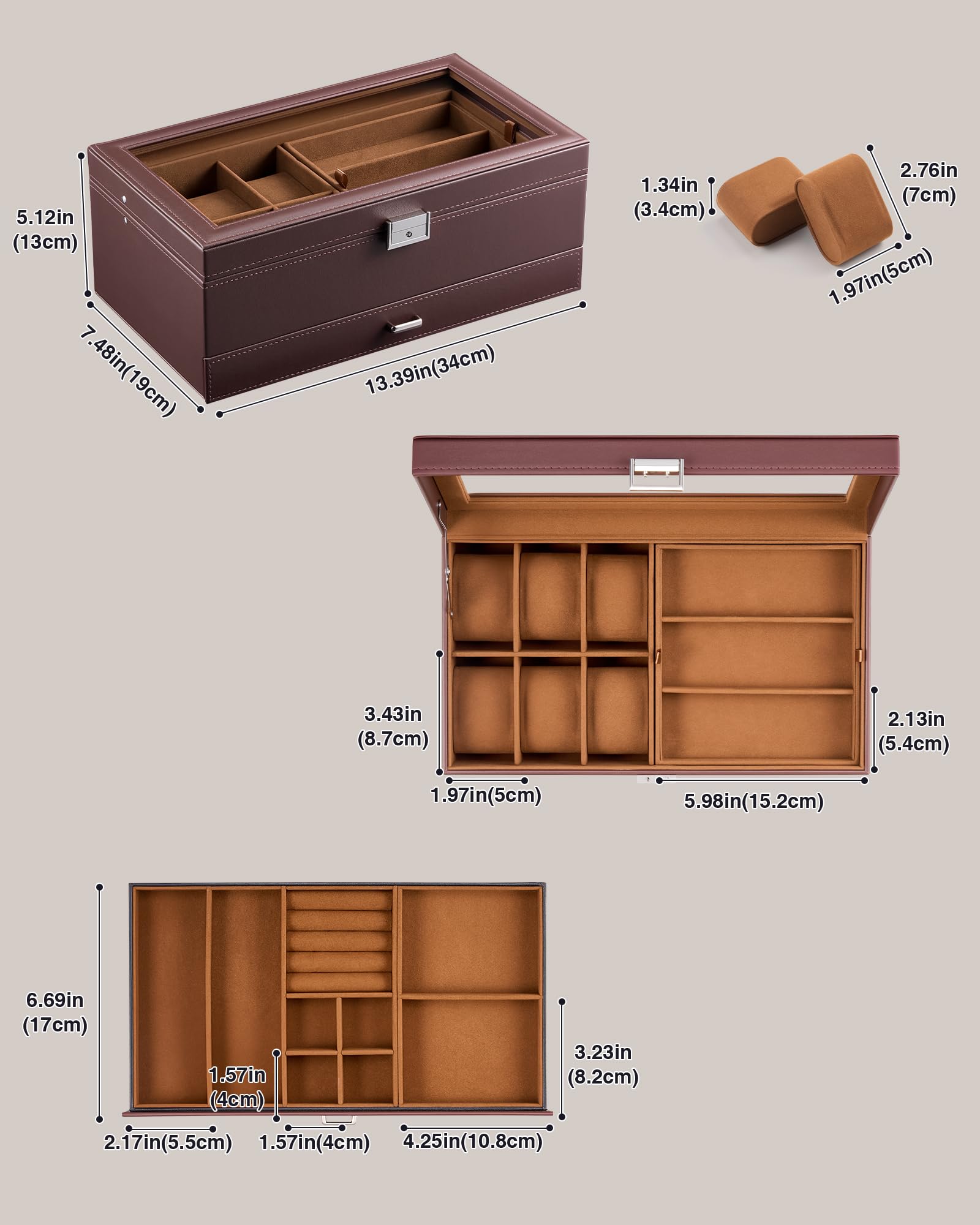 Multifunctional Double-Layer Accessories Organizer Box