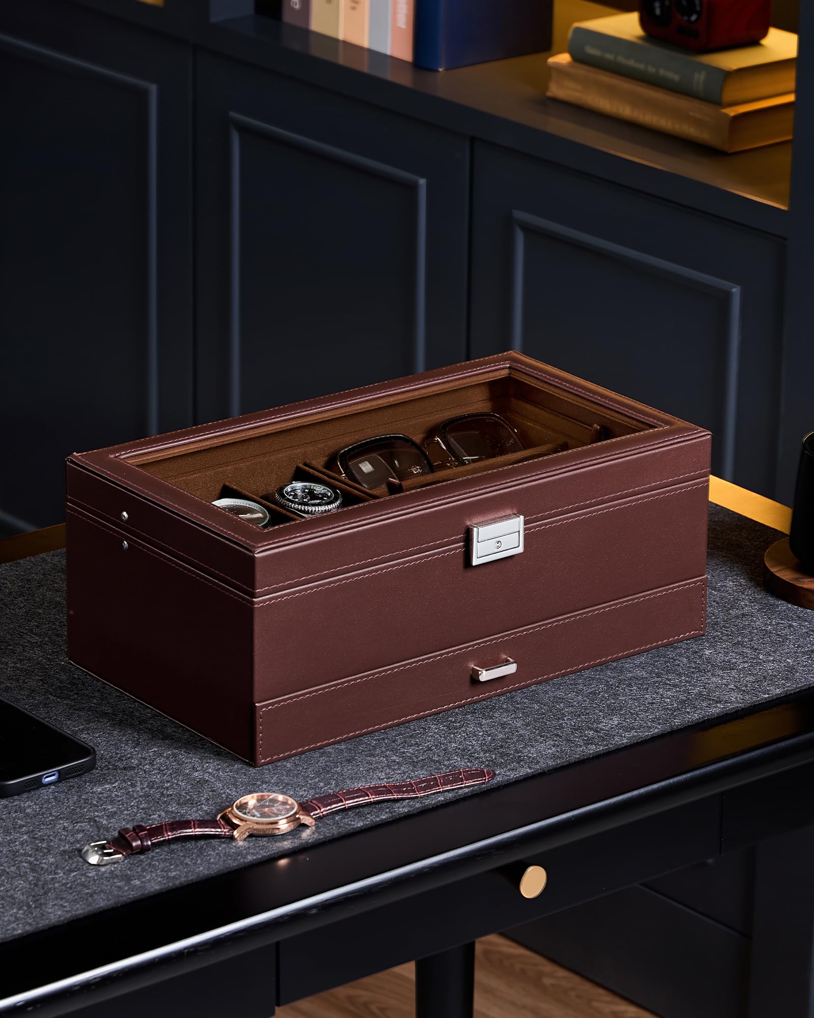 Multifunctional Double-Layer Accessories Organizer Box