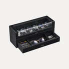 Multi-Function Wooden Watch Box with L-Shaped Clear Window & Drawer