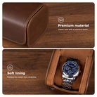 Portable PU Leather Watch Roll Box