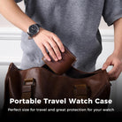 Portable PU Leather Watch Roll Box