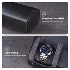 Portable PU Leather Watch Roll Box