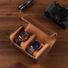 Portable PU Leather Watch Roll Box