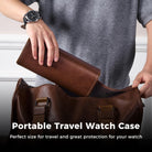 Portable PU Leather Watch Roll Box