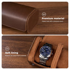 Portable PU Leather Watch Roll Box