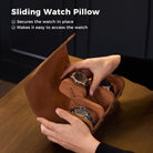 Portable PU Leather Watch Roll Box