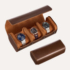 Portable PU Leather Watch Roll Box