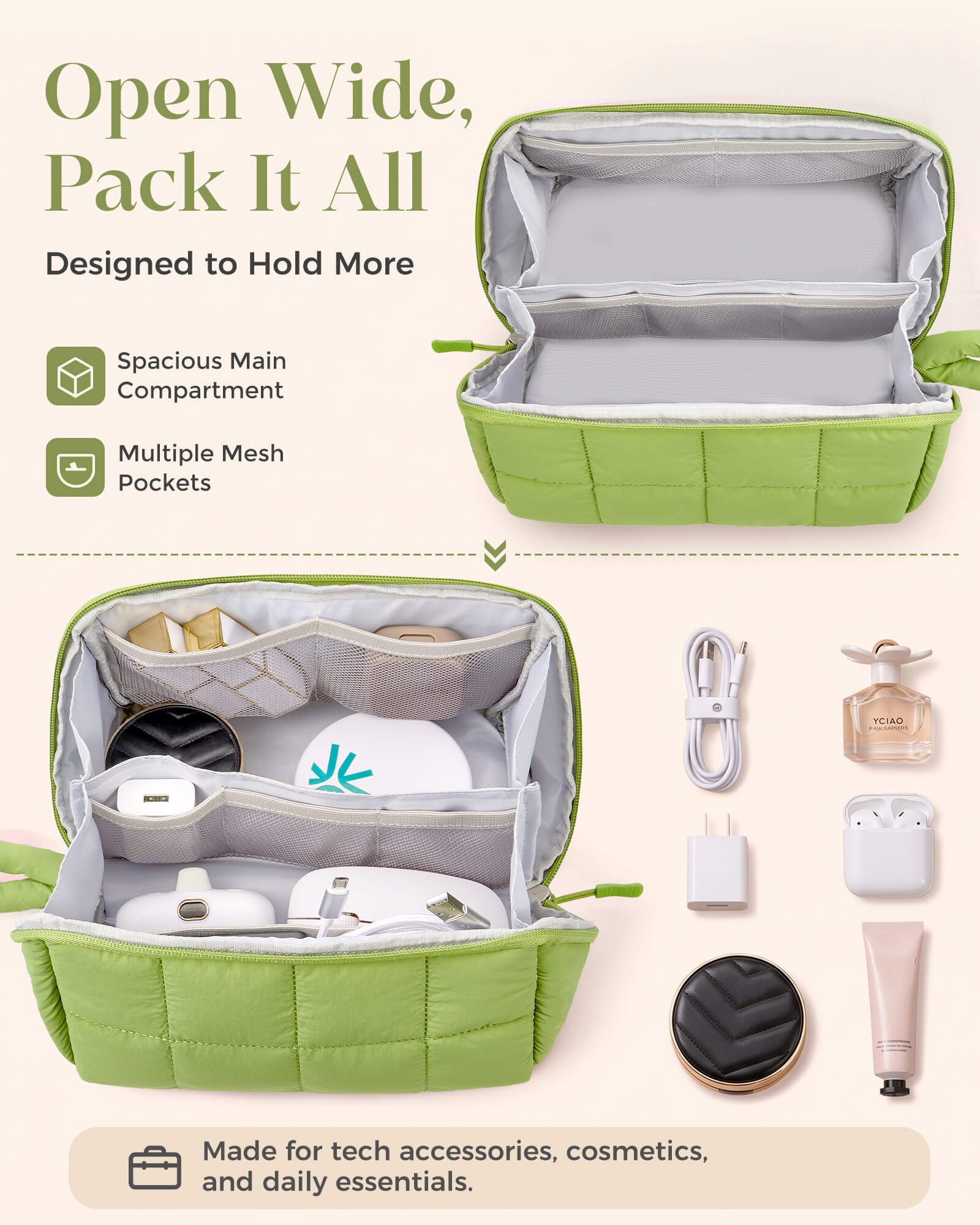 Ultra-Light Travel Makeup Organizer Bag - Preorder