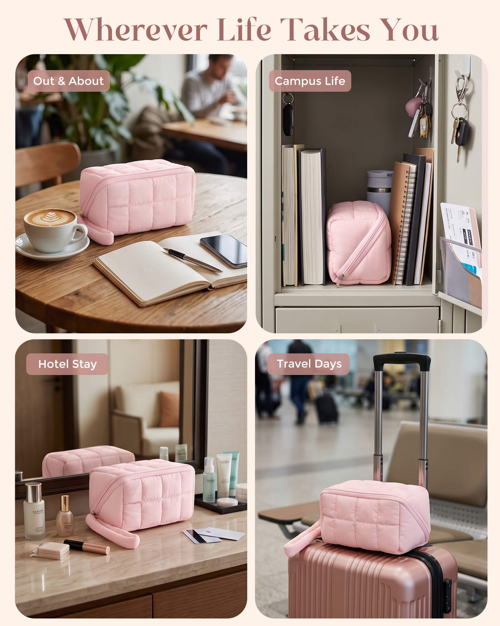 Ultra-Light Travel Makeup Organizer Bag - Preorder
