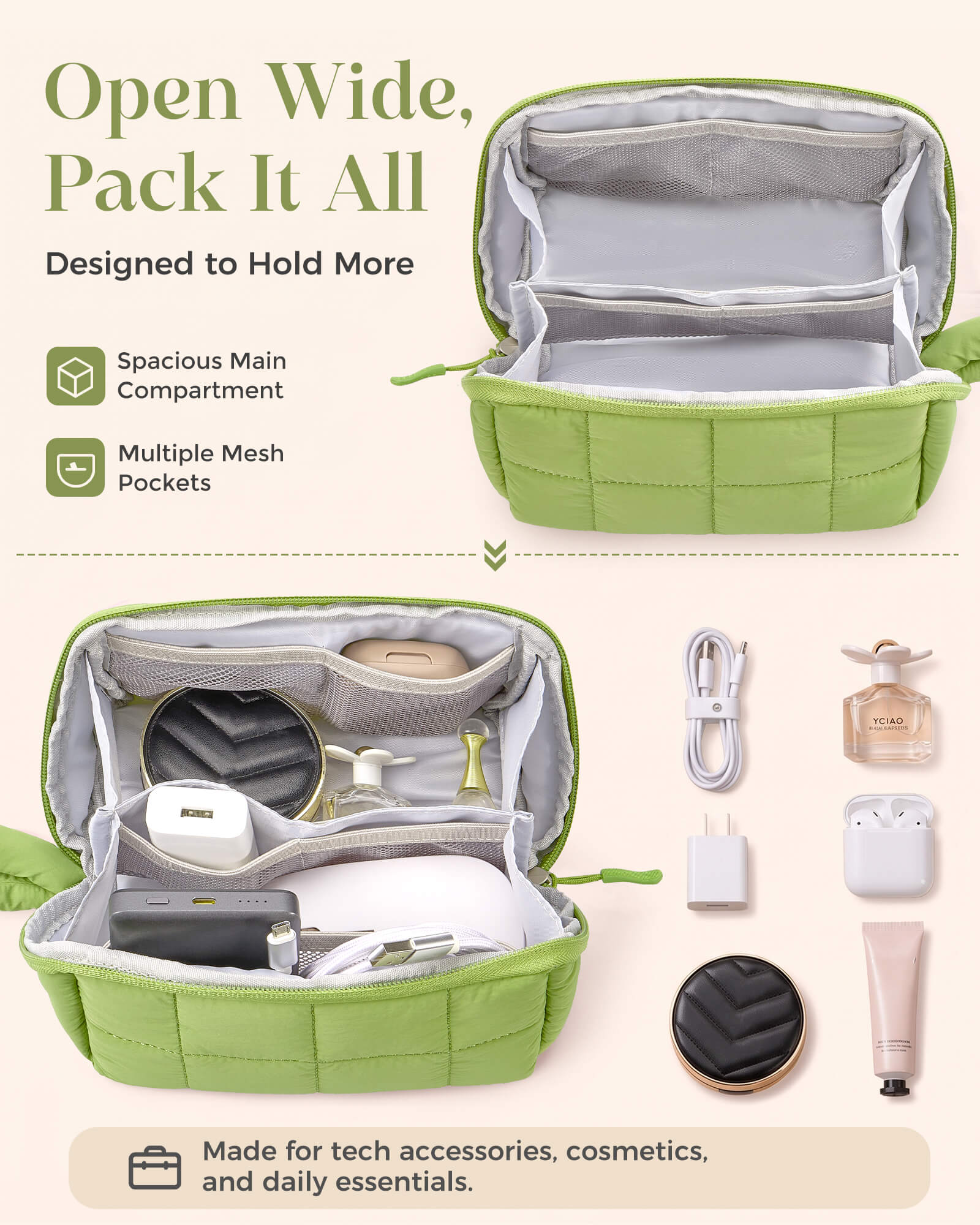 Ultra-Light Travel Makeup Organizer Bag - Preorder