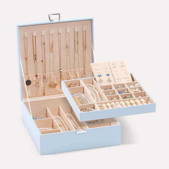 Large Leather Jewelry Box