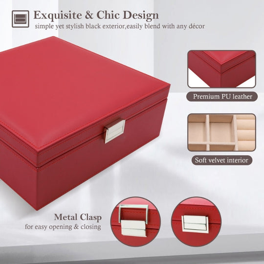 Large Leather Jewelry Box