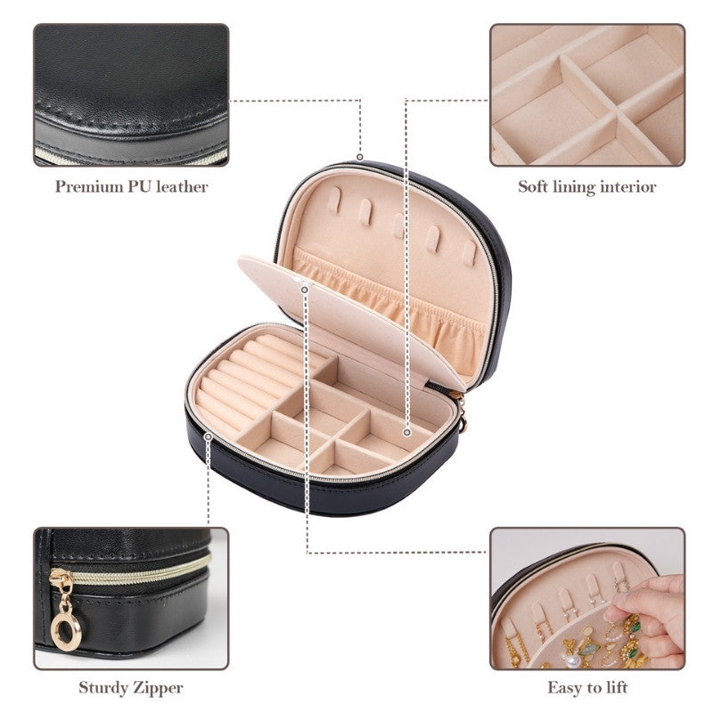 Small Seashell-shaped Travel Jewelry Box