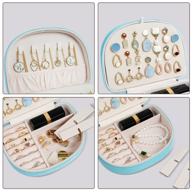 Small Seashell-shaped Travel Jewelry Box