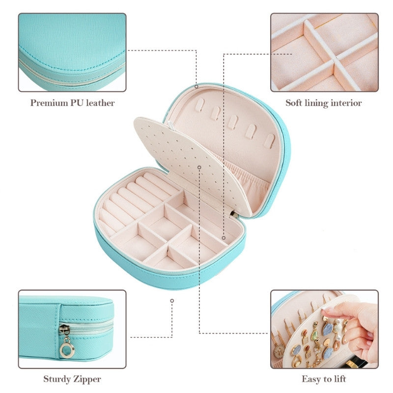 Small Seashell-shaped Travel Jewelry Box