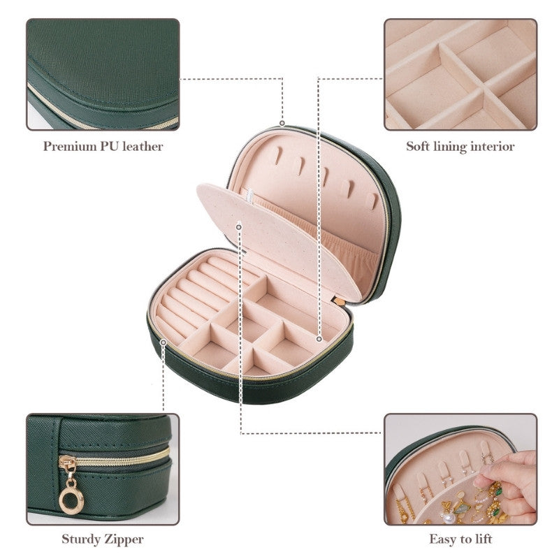 Small Seashell-shaped Travel Jewelry Box