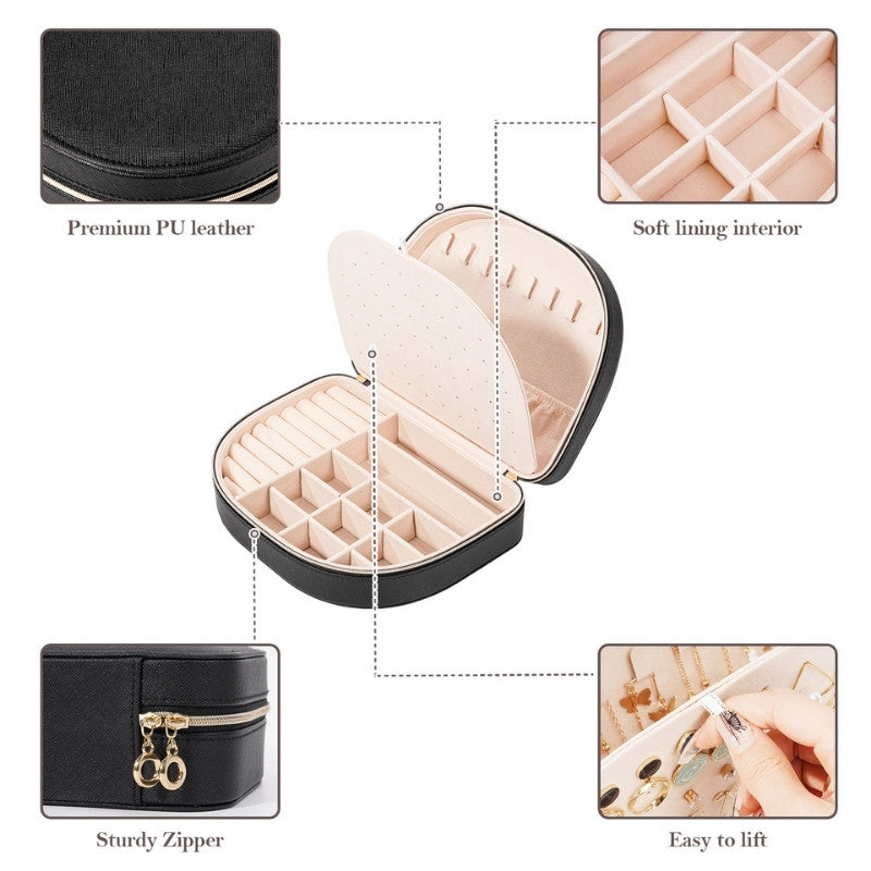 Small Seashell-shaped Travel Jewelry Box