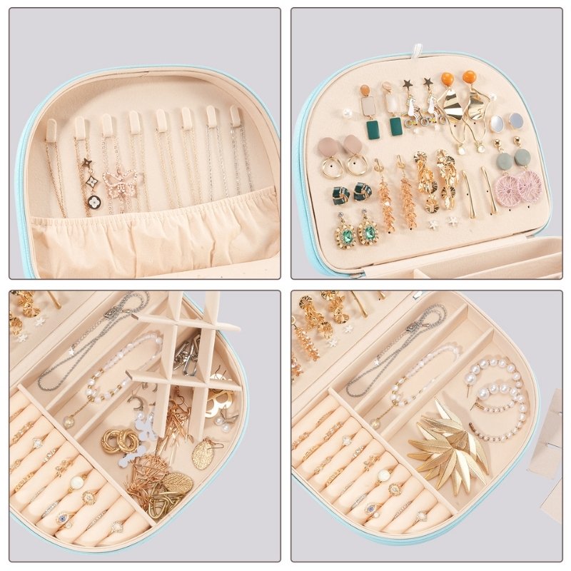 Small Seashell-shaped Travel Jewelry Box