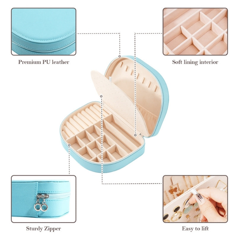 Small Seashell-shaped Travel Jewelry Box