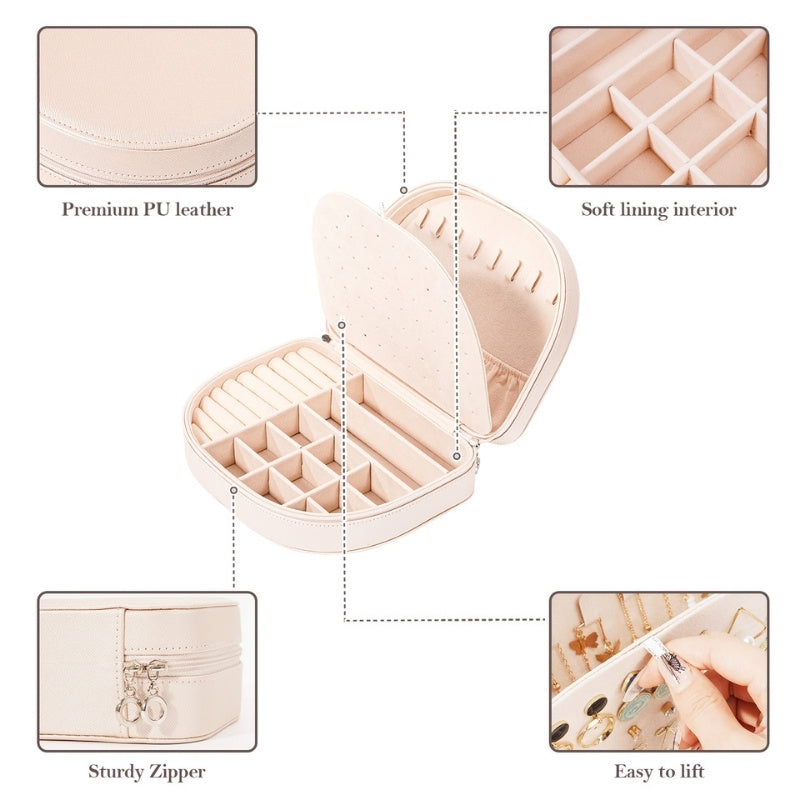 Small Seashell-shaped Travel Jewelry Box