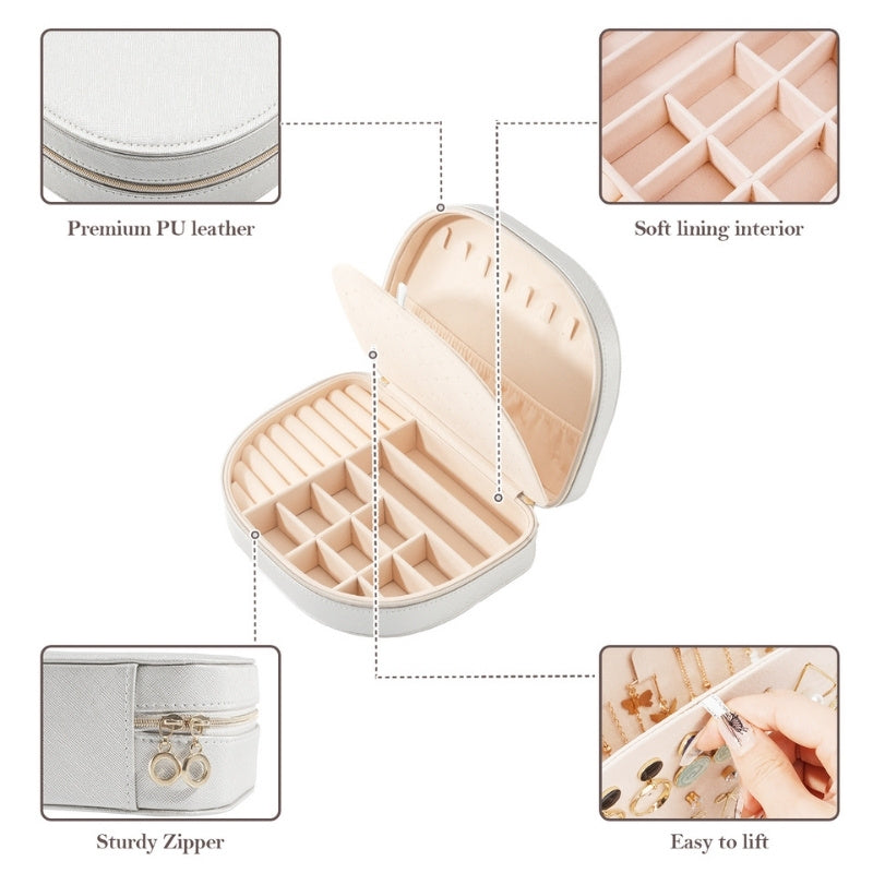 Small Seashell-shaped Travel Jewelry Box