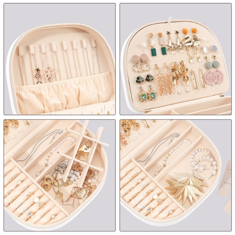 Small Seashell-shaped Travel Jewelry Box