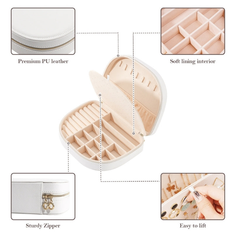 Small Seashell-shaped Travel Jewelry Box