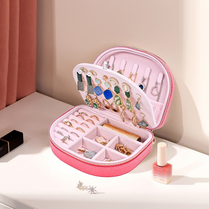 Small Seashell-shaped Travel Jewelry Box