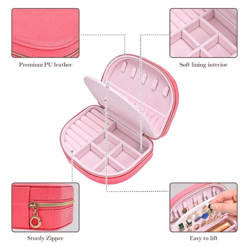 Small Seashell-shaped Travel Jewelry Box