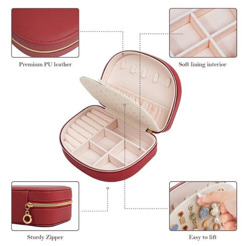 Small Seashell-shaped Travel Jewelry Box