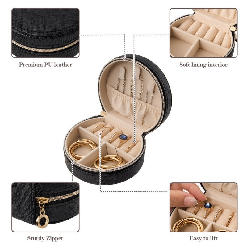 Small Seashell-shaped Travel Jewelry Box