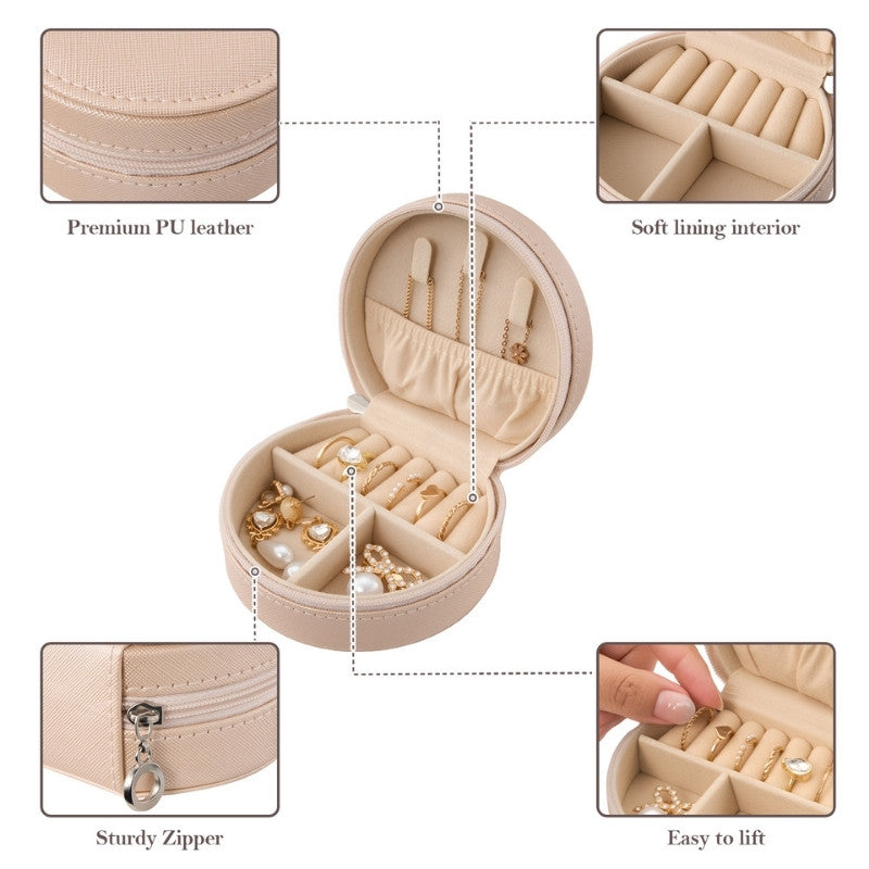 Small Seashell-shaped Travel Jewelry Box