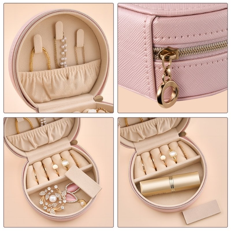 Small Seashell-shaped Travel Jewelry Box