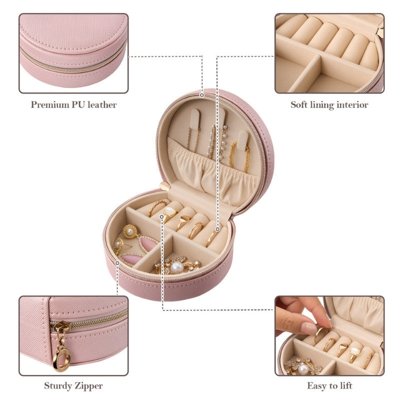 Small Seashell-shaped Travel Jewelry Box