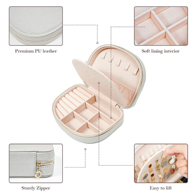 Small Seashell-shaped Travel Jewelry Box