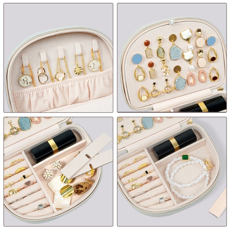 Small Seashell-shaped Travel Jewelry Box