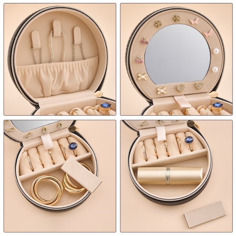 Small Seashell-shaped Travel Jewelry Box